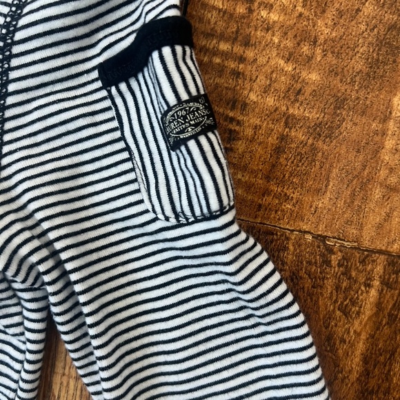 Ralph Lauren Navy White Striped Top S - Picture 7 of 8